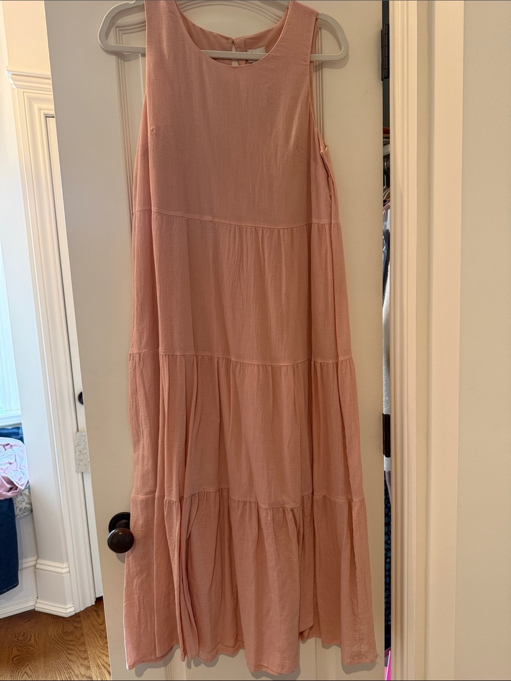 a new day Blush Pink Tiered Maxi Skirt